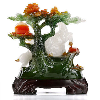 
                                                                                吉善缘 三阳开泰家居摆件 三羊开泰生肖羊摆件树脂工艺品家居客厅收银台办公室桌面乔迁桌面装饰品0731 大号                