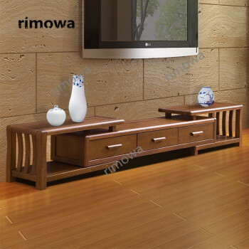 rimowa-2018新款伸缩电视柜实木电视柜简约中式胡桃木