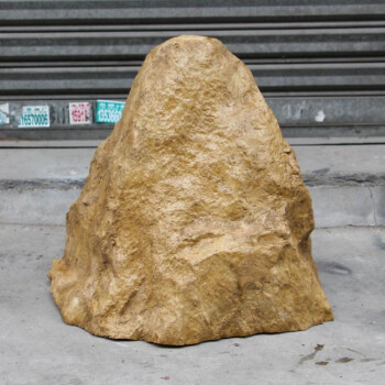 花明柳媚树脂玻璃钢仿真石头 假石头 园林造型装饰道具 45cm石头工程