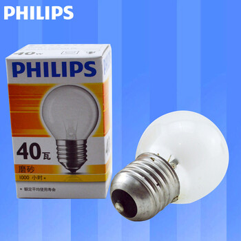 飞利浦PHILIPS 白炽灯泡 磨砂透明 230V220V可调光球泡 E27螺口 25w磨砂 白炽灯色(黄光)