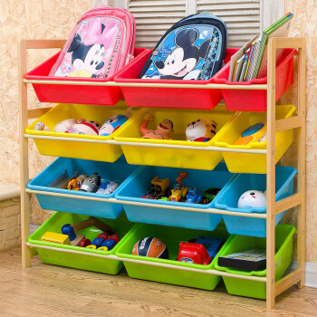 瑞美特实木玩具收纳架儿童玩具架置物架幼儿园宝宝玩具分类架整理架