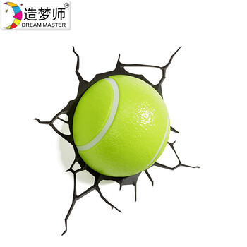 
                                        造梦师现代卧室灯具楼梯过道美式创意圆球壁灯LED灯儿童房小夜灯 黄色                