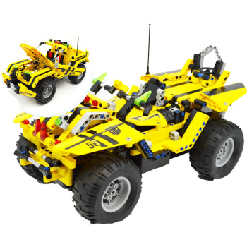 双鹰拼装积木遥控车儿童益智玩具车 模型汽车