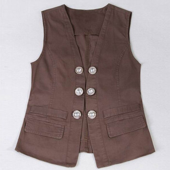 2014夏季新品<em>女马甲</em> 纯色金典款式 优雅大方 可