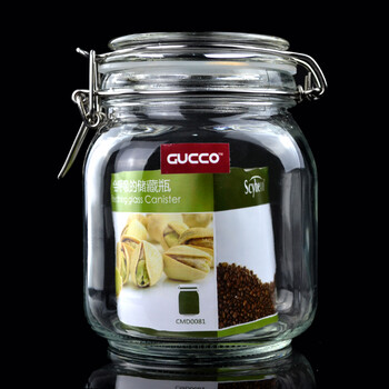 GUCCO 玻璃密封罐 泡菜坛子 密封储物罐 三种规格 2.1L