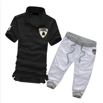 2014新款夏装男t恤兰博基尼<em>运动</em>套装T翻领上