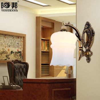 
                                        阳邦欧式铜壁灯 全铜壁灯 欧式卧室灯饰壁灯床头灯具YB3053B-1                