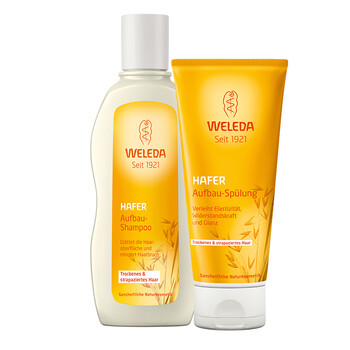 维蕾德（WELEDA）燕麦洗发水沐浴露护发素无硅油含有机蛋白孕妇成人可用 燕麦洗发水+护发素组合装