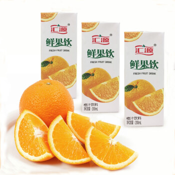 汇源鲜果饮橙汁200ml*12盒橙汁饮料橘子水桔子水果味饮料包邮 200ml*