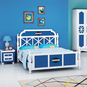 富莱筑现代时尚儿童房家具套装儿童床1.5m女