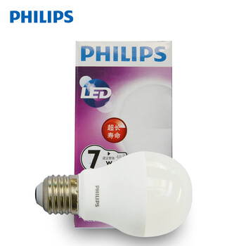 飞利浦PHILIPS LED灯泡 超亮节能护眼球泡灯 E27大螺口 7w 暖白色(黄光)