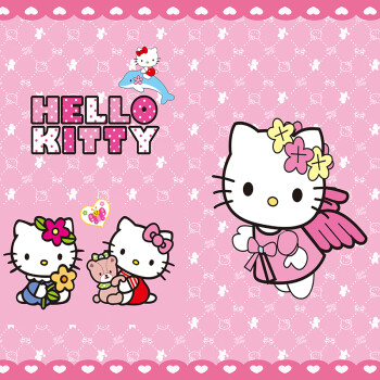 定制韩式卡通粉色hellokitty凯蒂猫女孩公主房儿童房卧室飘窗窗帘定制