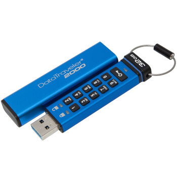 金士顿（Kingston） DataTraveler 2000 32GB USB3.1  读速135MB/s  加密U盘