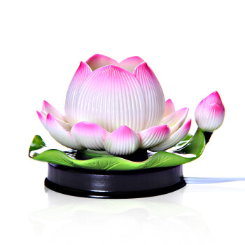 
                                        茗丰堂佛艺 佛教用品供佛灯 供奉陶瓷莲花灯佛供灯 长明灯手彩佛具                