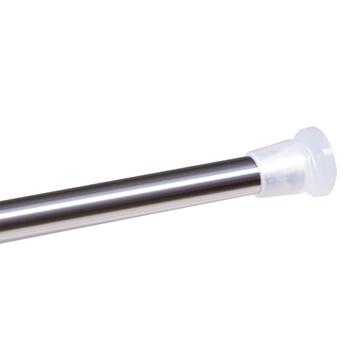 加长型不锈钢浴帘杆可伸缩 免打孔承重2-15kg 柔之家 E01 155-290cm适合1.7-2.7米墙距