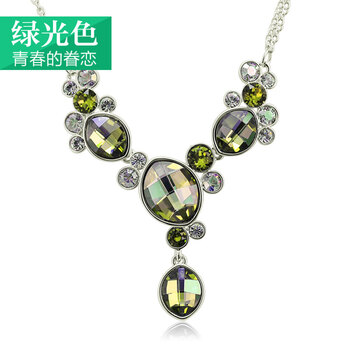 茗琳施华洛世奇元素<em>冷雨夜</em>水晶项链 <em>女</em> 短款 时