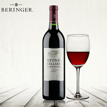 贝灵哲史东酒窖梅洛半干红葡萄酒 美国进口BERINGER石库梅洛红酒【图片 价格 品牌 报价】-京东