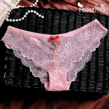 羞涩吧 情趣内衣 性感女士式内裤诱惑全蕾丝低腰透明夏 情趣三角裤