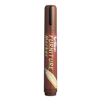 【开学必备】旗牌（Shachihata）Artline 木质家具木纹笔除旧翻新瑕疵划痕修补修复笔 方头 2.0-5.0mm MAHOGAN红褐色EK-95