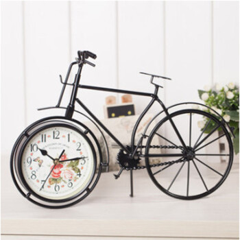 红兔子 自行车 创意时钟 铁艺钟表 时尚钟表