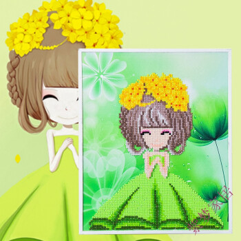 创意儿童diy制作材料粘贴画益智贴钻画女孩生日礼物sn