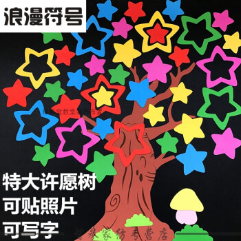 爱心许愿墙心愿树墙贴画幼儿园装饰用品小学教室布置班级文化材料