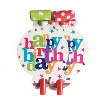 孩派 生日派对用品 生日聚会 玩具口哨 生日快乐吹龙/6个