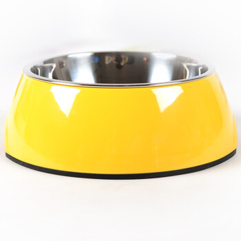 华元hoopet 宠物碗不锈钢狗碗猫碗 泰迪金毛饭盆防滑食盆狗盆猫盆 13G0099G 黄色 XL-碗口直径22深6cm【图片 价格 品牌 报价】-京东