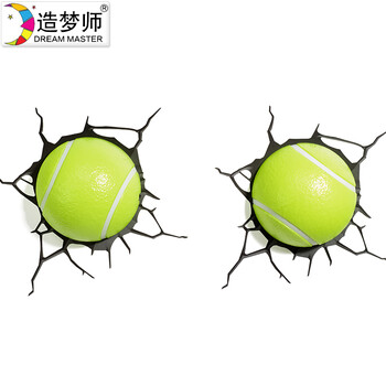 
                                        造梦师现代卧室灯具楼梯过道美式创意圆球壁灯LED灯儿童房小夜灯 黄色                