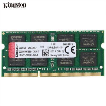 金士顿（Kingston） DDR3 1600 2G/4G/8G 笔记本内存条 兼容1333 DDR3L 1600 8G 笔记本内存 低压,降价幅度6.8%