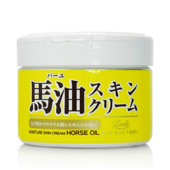 日本 马油（LOSHI）北海道马油 补水滋润面霜 改善粗糙身体乳 面部及全身适用 220g/瓶（新版）