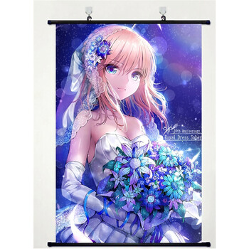刻沫fate stay night 吾王saber 海报卷轴挂画布画 二次元动漫周边 a