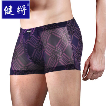 <em>健将</em>夏季超薄透气<em>网纱男士</em>平角<em>内裤</em>透明性感网