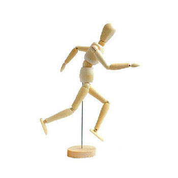 8寸实木素描漫画用模型木人偶 关节可动木人 人模型木偶20cm【图片 价格 品牌 报价】-京东商城