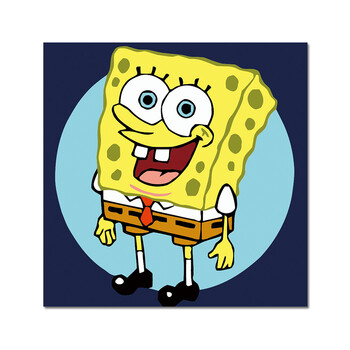 2018新款diy数字油画卡通动漫人物儿童数码手绘填色油彩装饰画 海绵