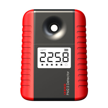 
                                        艾吉奥家用PM2.5检测仪雾霾PM2 5检测仪粉尘检测仪器霾表空气质量检测仪环境测霾监测仪 釉底红                