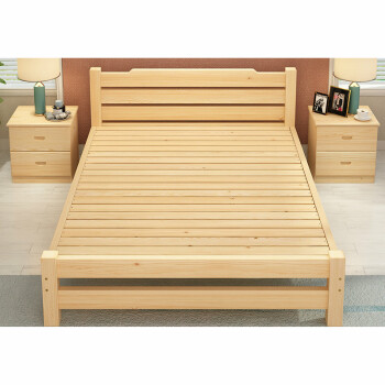 2m经济型木床出租房简易松木单人实木床 铺板离地30厘米(只有床) 1800