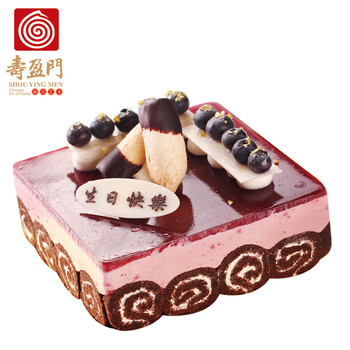 寿盈门 生日蛋糕北京同城 乳脂巧克力 黑白巧克