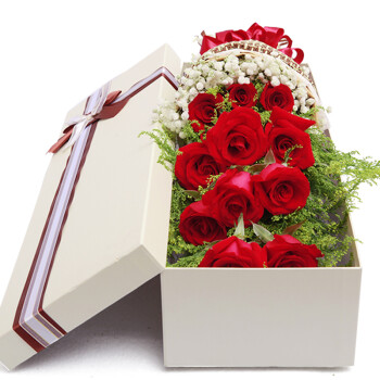 金贝萝鲜花速递送女友红玫瑰花礼盒同城送花生日礼物