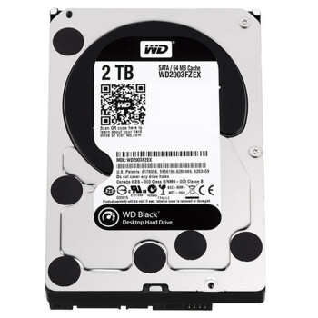 西部数据(WD)黑盘 2TB  SATA6Gb/s  7200转64MB 台式机硬盘(WD2003FZEX)