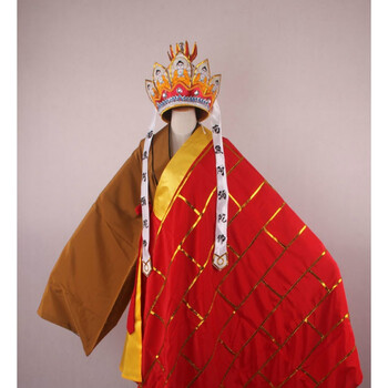 唐僧服装全套古装戏服西游记唐僧袈裟和尚袈裟舞台表演服装戏剧 红色