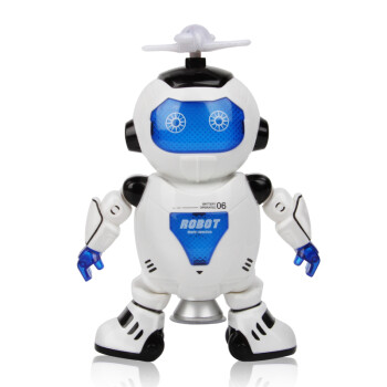 智能亮点炫舞王360度旋转男孩儿童玩具小孩电动会跳舞机器人玩具 红色