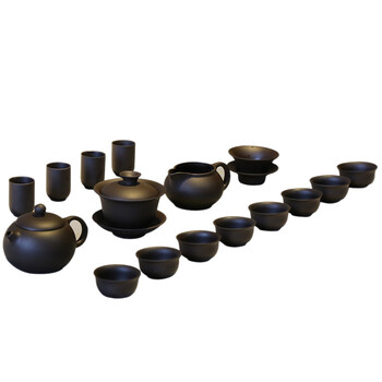 言艺茶具套装 紫砂西施功夫茶具16件套