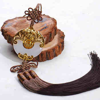 古颐轩 古法琉璃(汽车挂件 福禄双全)车内饰品