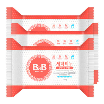 【京东超市】保宁（B&B）洋槐香 洗衣香皂 200g（三块装）