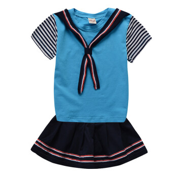 幼儿园园服夏装小学生校服教师六一儿童节表演服运动会班服套装 蓝色