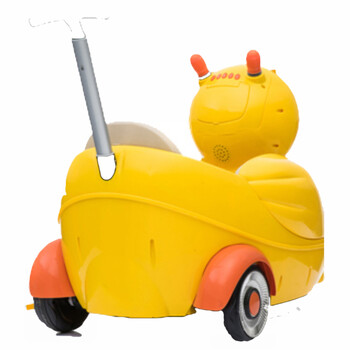 儿童电动车四轮童车带遥控车宝宝手推车可坐人小孩玩具汽车 可爱鸭子