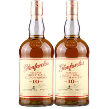 格兰花格(glenfarclas)10年苏格兰单一麦芽威士忌 700ml 双瓶