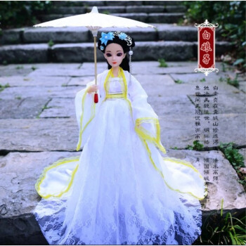 冰公主娃娃女孩玩具古装仿真可爱手工十二星座少女心娃娃六一礼物 白