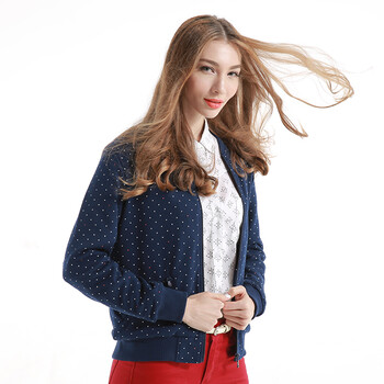 <em>鸿星尔克</em>erke 新品时尚波点<em>女开衫卫衣</em>外套 12